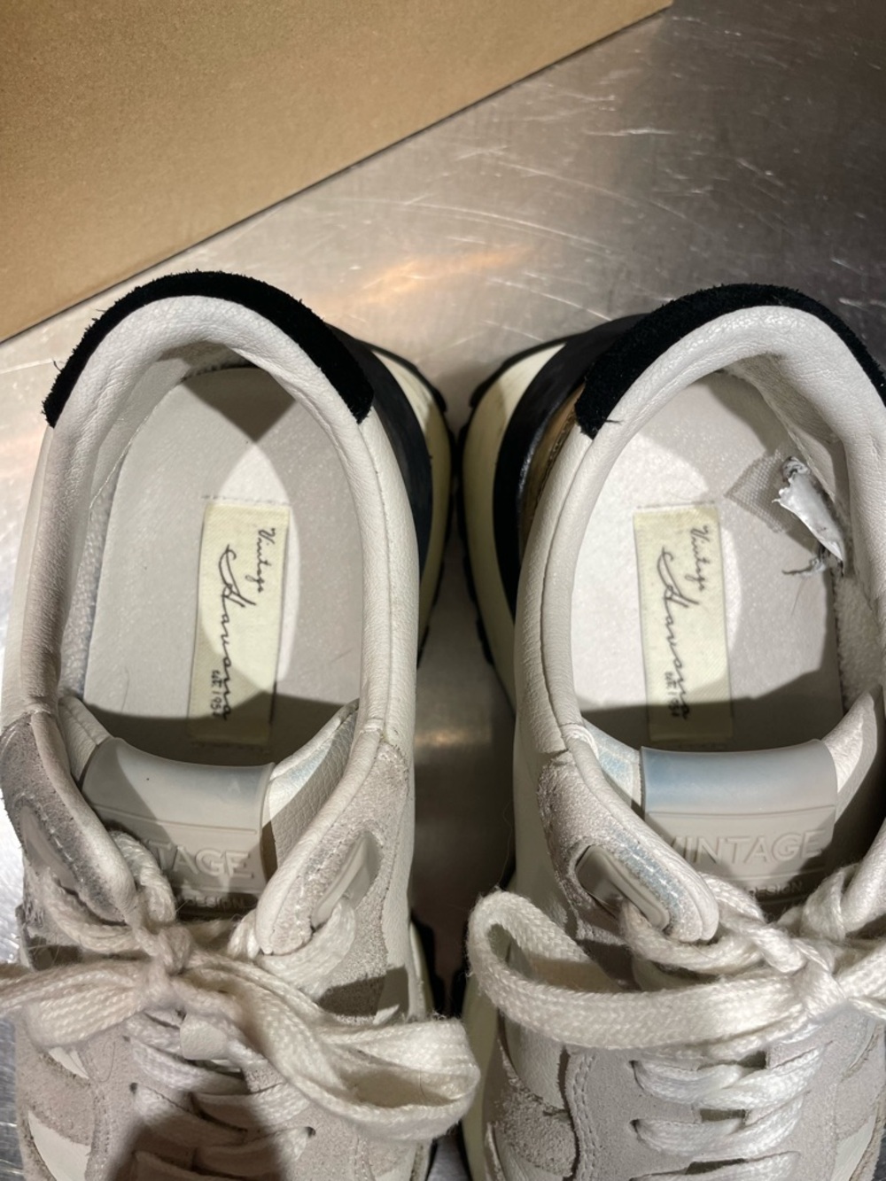 Vintage Havana White & Silver Star Platform Sneakers - Picture 10 of 13